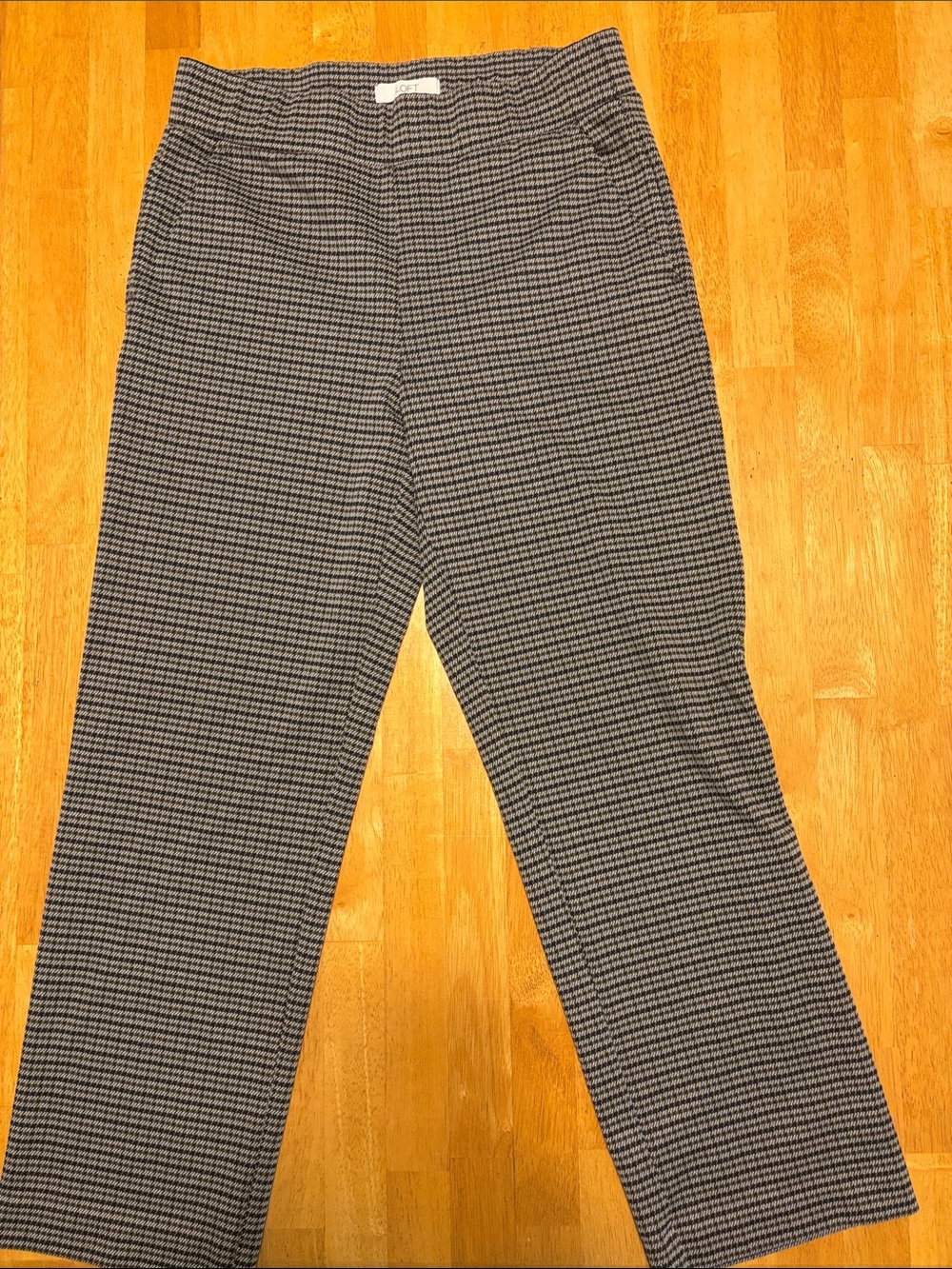 LOFT Black & White Houndstooth Women's Pants